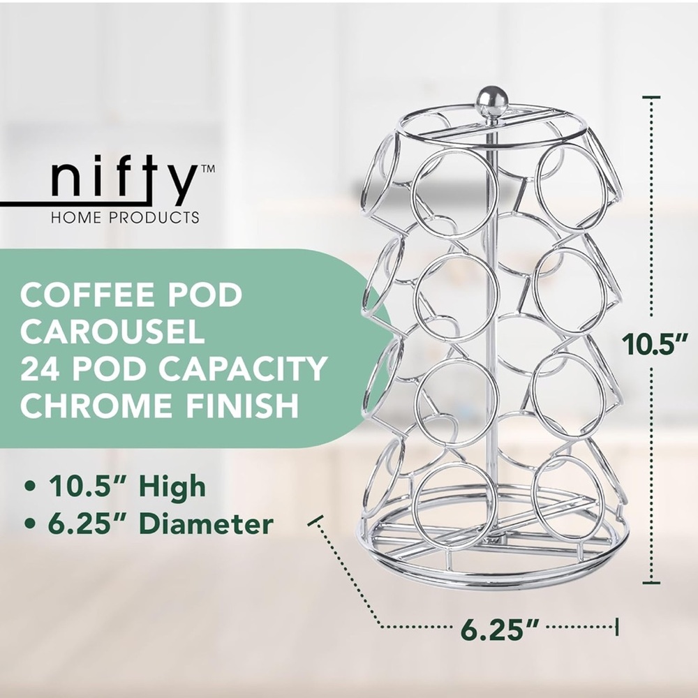 LAST CHANCE Chrome Coffee Pod Carousel